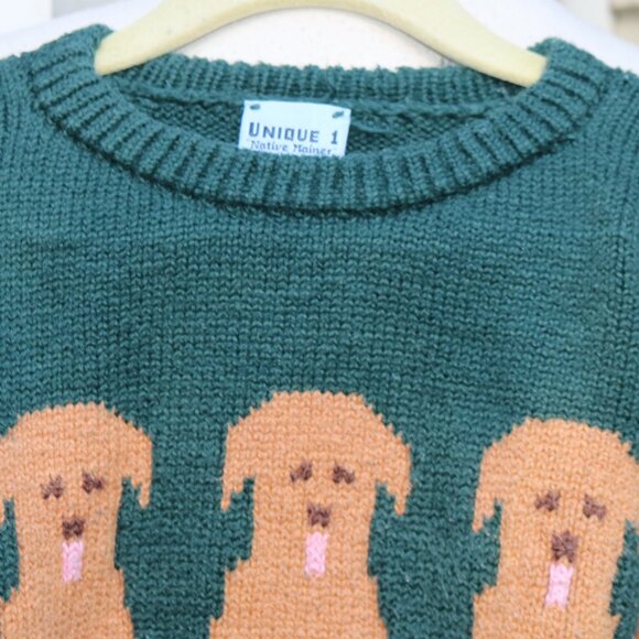 Unique 1 Brenda Laukka Maine Golden Retriever Labrador Dog Handmade Sweater - Picture 2 of 6
